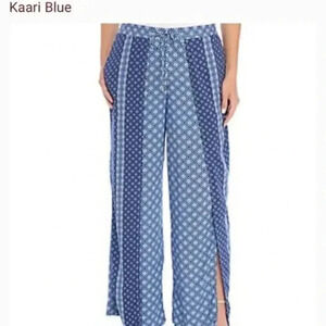 Kaari Blue Front Slit Pallazzo Pants PXL